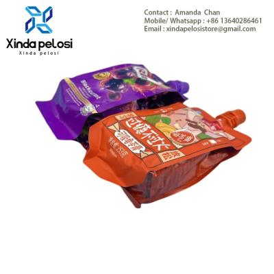 China Bolsas personalizadas de papel de aluminio a prueba de fugas Bolsas de comida para agua líquida con embalaje de chorro en venta