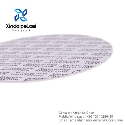 Cina Disegni personalizzati Forma rotonda Spuma di pressione di sigillo di tappo di rivestimento per alimenti Servizio OEM in vendita