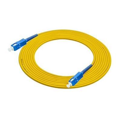 China Single Mode Simplex Fiber Optic Cable Fiber Jumper Cables10ft SC To SC Connector for sale