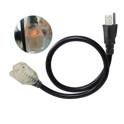 China 6ft 125V USA 3-prong 515P Male Plug NEMA 5-15P to 5-15R Female Socket Extension Cable for sale