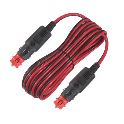 China Cordón de extensión de encendedor de cigarrillos de doble varón 12V/24V de uso pesado para automóviles, casas rodantes, uso al aire libre - 3FT/5FT Universal impermeable en venta