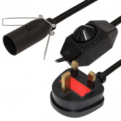 China UK Plug E14 Bulb Holder Adapter Cable met verstelbare dimmer switch & CE-certificering - BS1363 Standard Safety Lighting Accessories Te koop