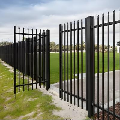 China 8 pies de acero moderno cerco de piquete de metal tubo cuadrado negro para el jardín residencial en venta
