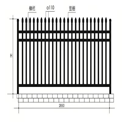 China Cubierto exterior de tubo tubular cerco metálico plano de 5 pies de altura galvanizado con poste en venta