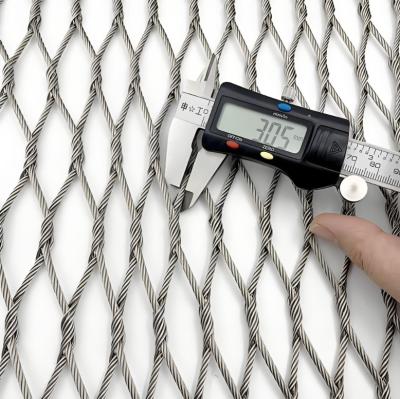 China 304 316 Hand Woven Stainless Steel Drop Prevention Cable Safe Net For Floodlight Protection for sale