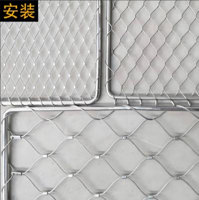 China Diameter 2.0mm Protect Screen Stainless Steel Knotted Rope Wire Mesh For Protection for sale