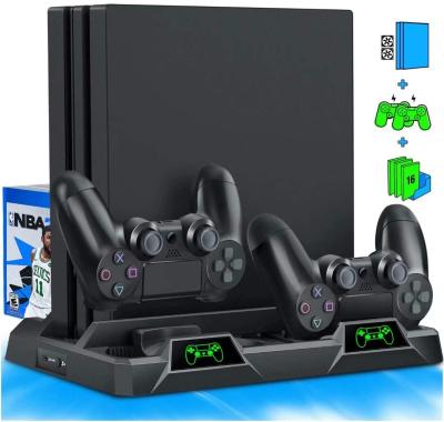 China Vertical Stand Holder Cooler With Dual Controller Charge Station &16 Game Storage For For PS4 Slim/PS4 pro/Playstation 4 TP4-18119 for sale