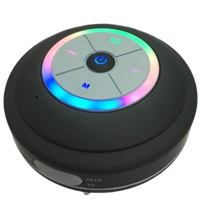 China Q9 Car Portable Wireless Handsfree Shower Portable Audio Speaker Waterproof Wireless Speaker with LED Light, Support TF for sale