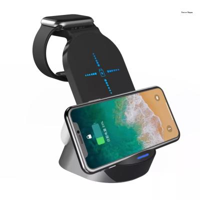 China Mobile Phone 4 in 1 Wireless Charger for Apple Cell Phone Watch Headphone Bracket for sale