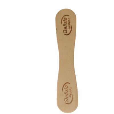 China Sustainable Amazon Top Selling Category One Printed Birch Wooden Label OEM Ice Cream Spoon for sale