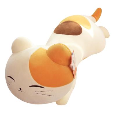 China Kids Play Orange Calico Plush Body Rest Large Tabby Kitten Toy Pillow Cushion Decor Plushie Stuffed Kitty Dolls for sale