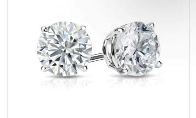 Chine 3ct Lab Made Diamant Jewelry Round Brilliant Cut Lab Created Diamant Stud Boucles d'oreilles à vendre