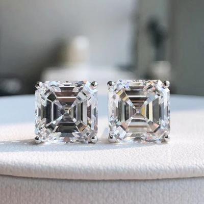 Chine Asscher Coupe diamant boucle d'oreille Laboratoire de diamants génie bijoux Laboratoire de bijoux de diamants cultivés à vendre