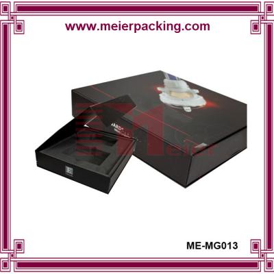 China Hight Quality Matte black Gift Paper Wrapper magnetic Box with EVA for measuring instrument for sale