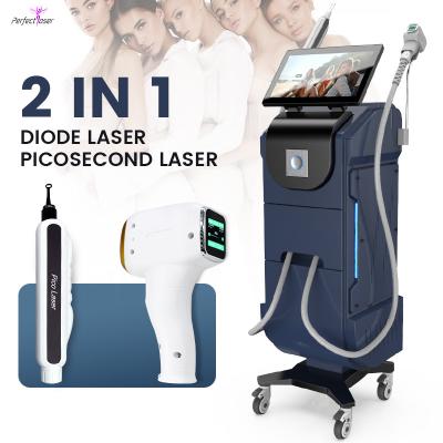 China FDA 5 milhões de tiros 808nm Diodo Laser de remoção de pelos Picosecond Skin Pigmentations Removal Machine à venda