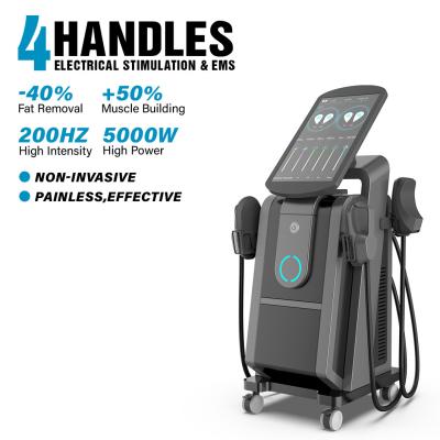 China 2 Power Supply Ems Sculpting Beauty Machine With 4 Handles Magnetic Stimulator Muscle Building Pelvic Floor Machine for sale