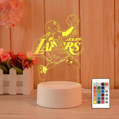 China Modern Custom Anime Vision Illusion Decor 3d LED 7 Color 16 Changing Acrylic USB Charging Touch Table Lamp Night Light for sale