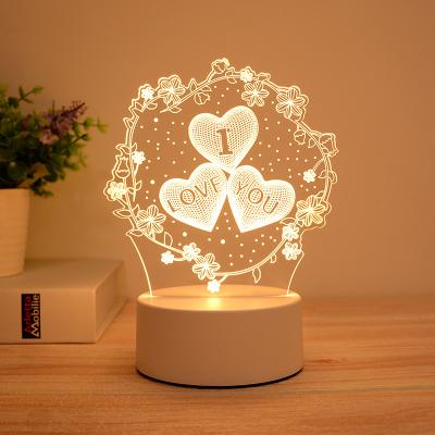 China Agriculture 3D Illusion Lamp Led Custom Decorative Kids Room Decorative USB 3D LED Night Light Acrylic Table Lamp 3D Lights For Kids Gift for sale