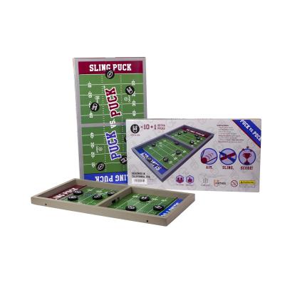 China OEM Puck Foosball Winner Board Game Wooden Slingshot Board Speed Pebble Wooden Game for sale