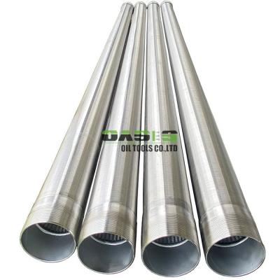 China Highly Wire Wrapped Screen for Water Well Systems V-Shaped Wire 0.5mm Slot Size 65% Open Area SS304L Material 5.8m Unit Length BTC End Connection for sale