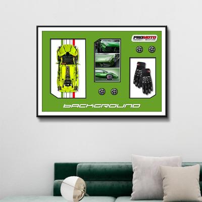China 3D Wall Murals for 4S Dealerships Luxury Sports Car Crystal Glass Painting for sale