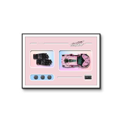 China Customized Color Wall Hanging Art Building Blocks 4S Car Dealership 3D Wall Murals for sale