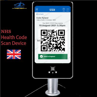 China RA08T NHS Face Health Code Device Face Recognition Health Code Scan Device en venta