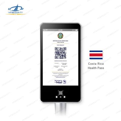 China Costa Rica HF80C EU 8 inch Green Pass Vaccine Face Recognition Health Code Scan Device en venta