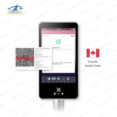 China HF80C Canada Verificy C19 Health Code Scan Device Face Recognition Health Code Scan Device en venta