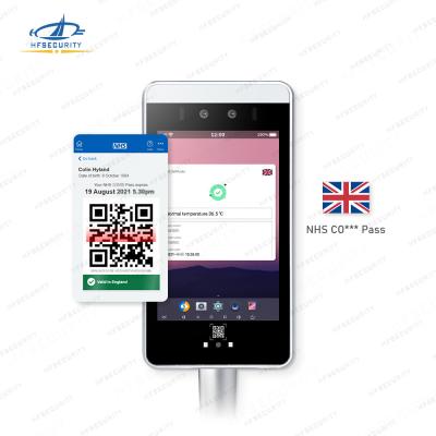 China HFsecurity RA08 UK 8 INCH Android IP64 Dual Camera Facial Recognition Access Control For Turnstile System en venta