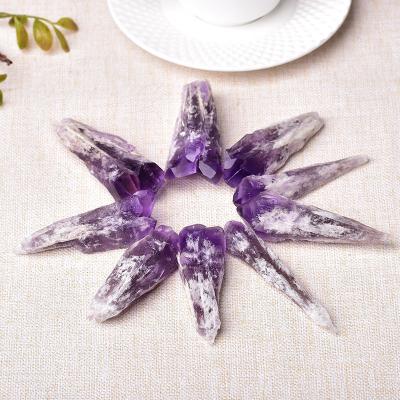 China High Quality Natural Small Backbone Scepter Gravel Group China Foreign Trade Amethyst Mineral Specimen Ornaments Crystal Pe for sale