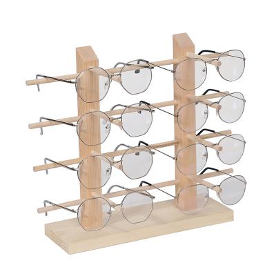 China High Quality Hot Selling Aluminum Plastic Panel Eyewear Eyewear Sunglasses Solid Wood Glasses Display Rack Stand Shelf for sale