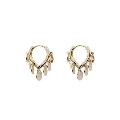China FASHIONABLE wit gold needle temperament net red earrings 925 pieces joker earrings simple silver style earrings for sale