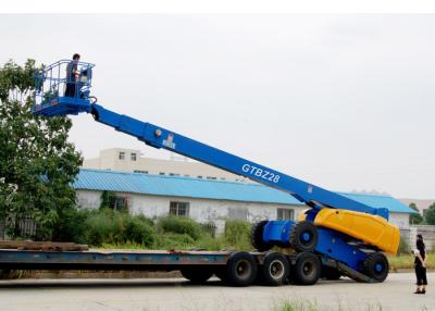 China 28M gemotoriseerde Telescopische Op een voertuig gemonteerde Hydraulische Boomlift met Cummins-Dieselmotor GTBZ28 Te koop