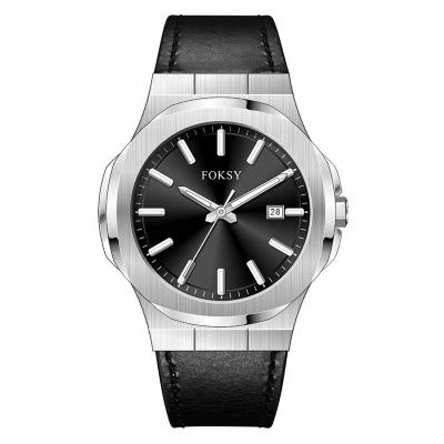 China Top Designer Brand Classic Luxury Wrist Replica Steel Square Minimalist Water Resistant Men Watch With Day Date Calendar for sale