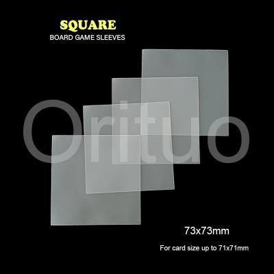 China Square Clear Card Sleeves 73x73mm Size Doube Matte ISO for sale