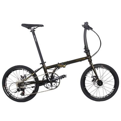 China New upgraded HOTOP steel folding bicycle 20 inch folding bicycle single-arm steel folding bicycle with SENSAH 11 speed bicy for sale