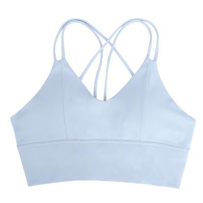 China Reversible Double-Sided Naked Crop Back Vest Yoga Fitness Beauty Sports Workout Top Bra for sale