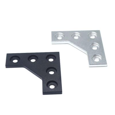 China GIULY Aluminum Alloy 90 Degree Plate 5 Hole Connector Joining Plate For 2020 V-slot Aluminum Profile for sale