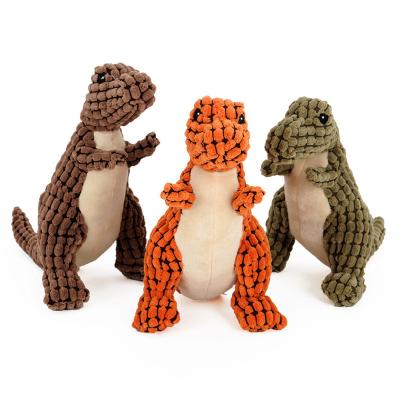 China Viable Dog Bite Toy Dog Sounding Plush Dinosaur Toy for sale