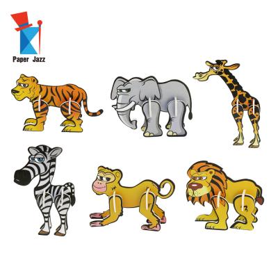 China Promotional Jigsaw Puzzle Children Education Toys Mini Jigsaw Puzzle Paper Animal Game Cartoon Puzze for sale