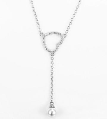 China 88mm 925 Sterling Silver Necklaces Heart Shaped 5mm