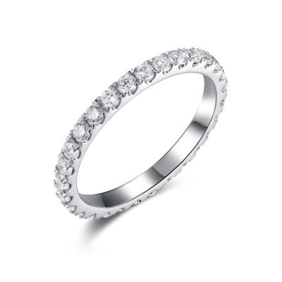 Chine bagues de fiançailles argentées de 1.50g 925 Diamond Rings Noble Round Diamond à vendre