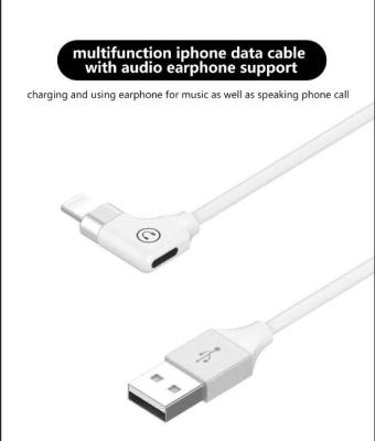 China Lightning Splitter Cable iphone 7 & iPhone 8 , Loseless Audio Quality, 2 in 1 charge and listen music for sale