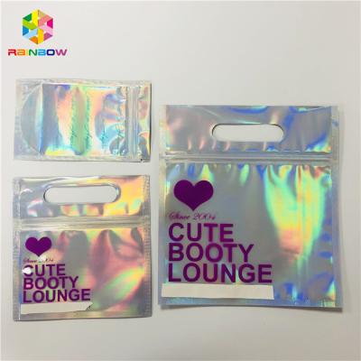 중국 지퍼 플라스틱 Mylar 포일 자필 화장용 포장 부대 홀로그램 레이저는 유형을 위로 서 있습니다 판매용