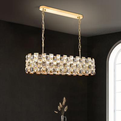 China Large Luxury Iron Crystal Modern Led Chandelier Most Popular Modern Villa Living Room Lamp for sale