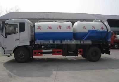 China high quality 11000liters Vacuum Sewage Suction Truck With high pressure cleaning for sale