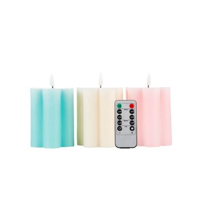 China Flower-shaped; real wax; multi colors options 2023 New Arrival Real Wax Flower-Shaped LED Flameless Candle Flickering with Timer and Remote Control, Perfect for Home Decor for sale