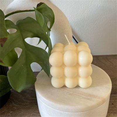 China Luxury Home Decor Statistical Round Rubik's Cube Romantic Rubik's Cube Aromatherapy Bubble Candle Candle Colorful Scented Soy Wax Candle for sale