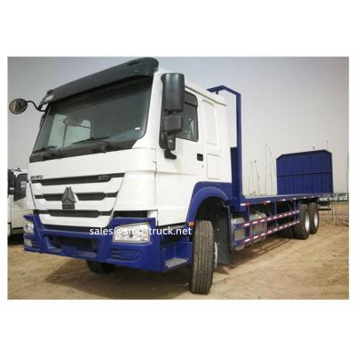 China HOWO Truck 20 Feet Transport Container Flatbed Cargo Truck 12000x2550x3400 for sale